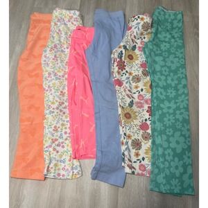 Girls Leggings Bundle 6 Pairs Cat Jack Puma Emma Elsa Wonder Nation Floral